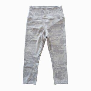 Lululemon Wunder Under 21" Crop - Incognito Camo White - Size 8